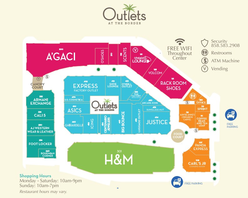 Outlet centre in San Ysidro, CA - Outlets At The Border - 33 stores | Outlets Zone