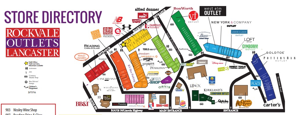 Outlet centre in Lancaster, PA - Rockvale Outlets - 79 stores | Outlets Zone