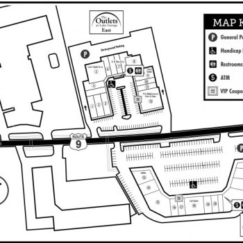 The Outlets at Lake George stores plan